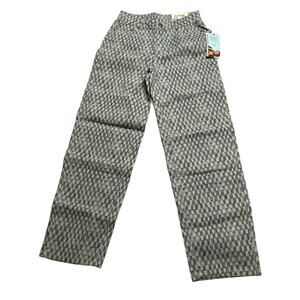Future Collective Light/medium Wash Blue Straight Leg Checkered Denim Pants Sz 0
